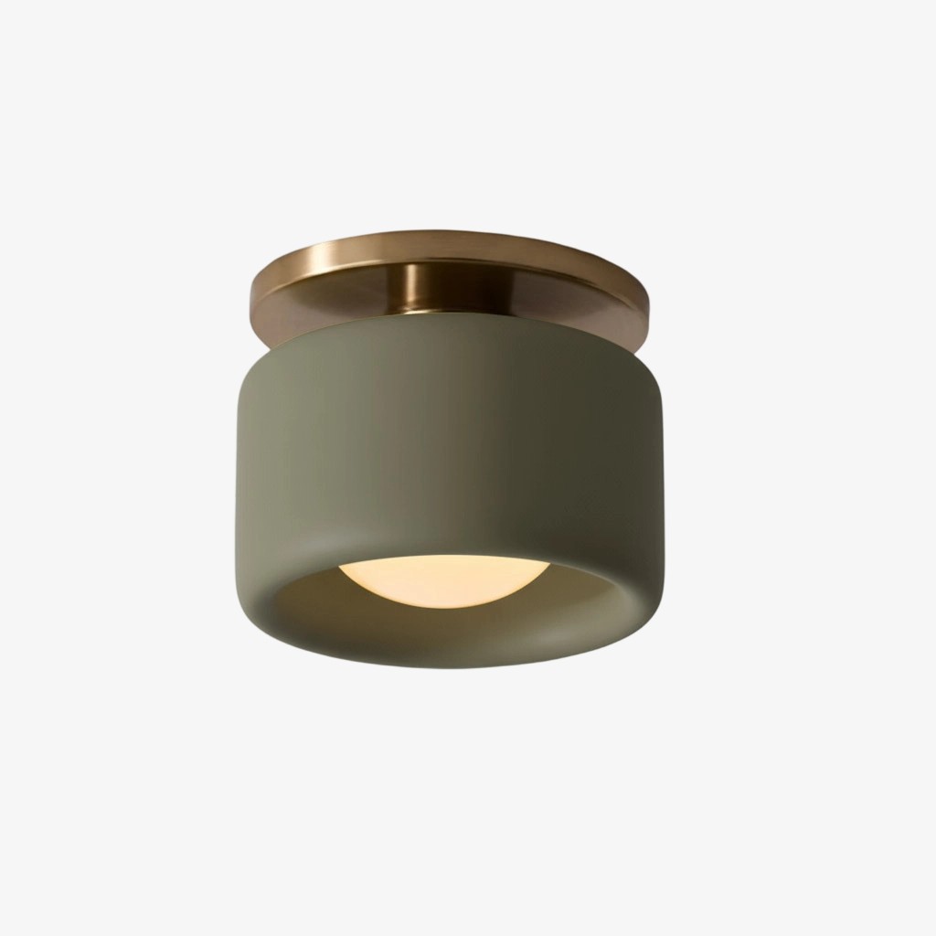 Cerova Modern Porcelain Flush Mount Ceiling Light– Elegant Ivory Shade K1373