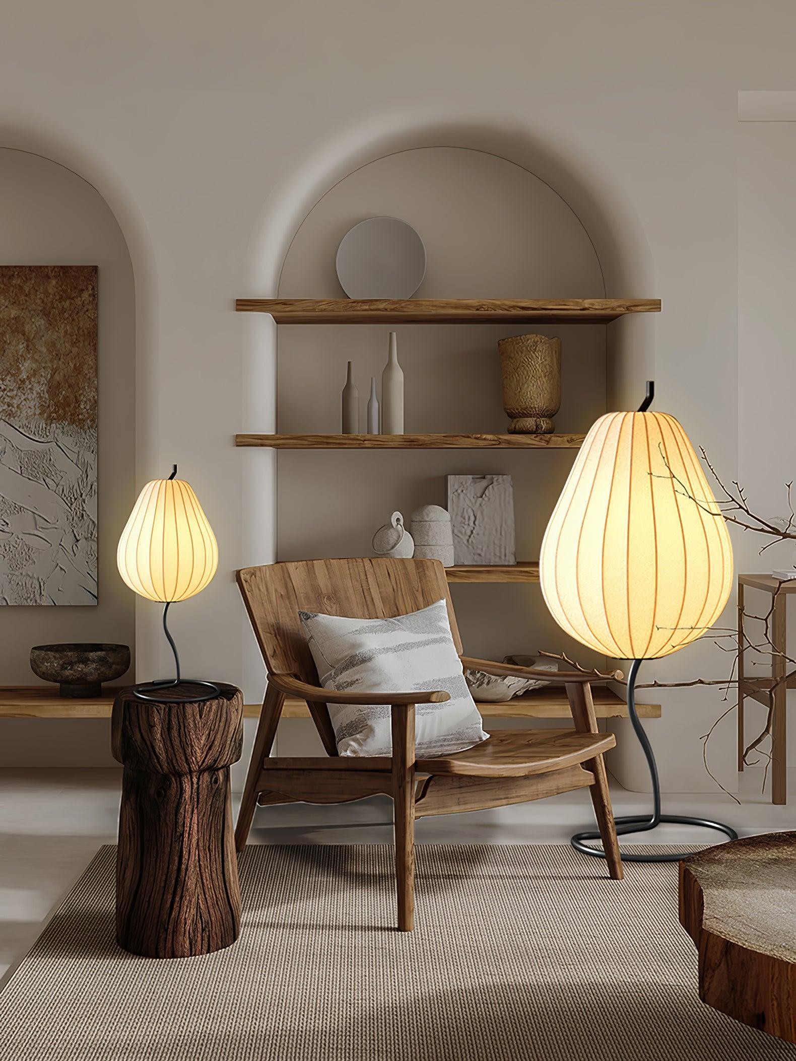 Pear-shaped Shite Floor Lamp Suitable For Living Room K581