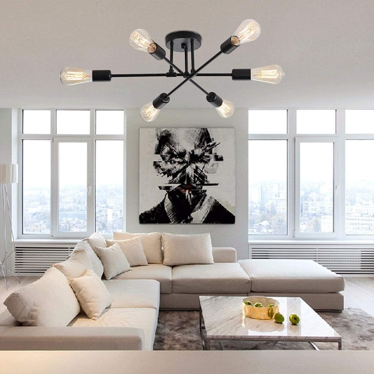 Nordic Semi Flush Mount Sputnik Ceiling Lamp K115