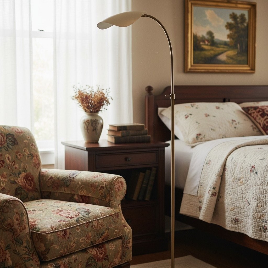 Shella Artistic Floor Light - Elegant Arched Design for Bedroom or Living Room K1649
