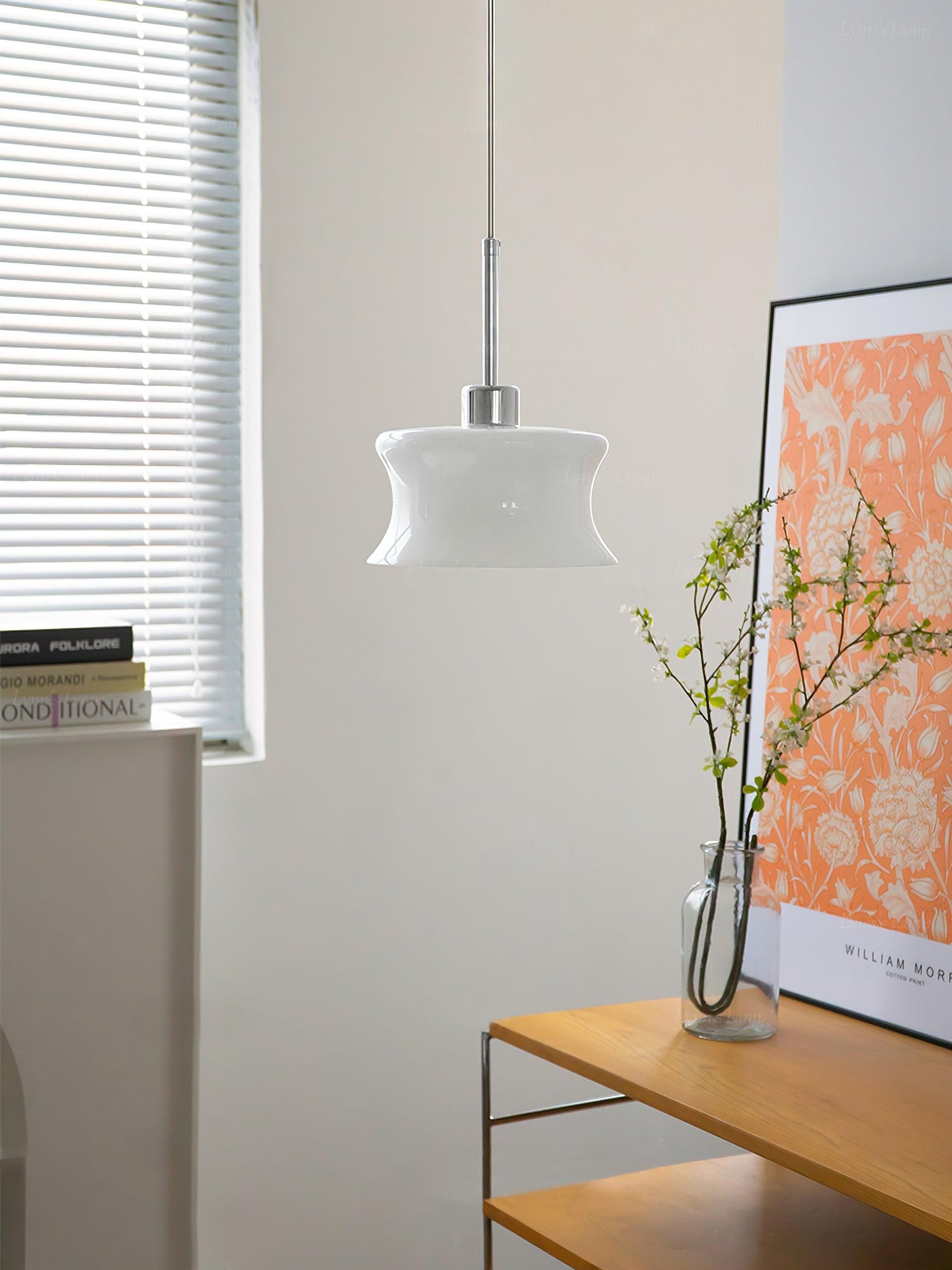 French Vintage Glass Window Pendant Lamp K232
