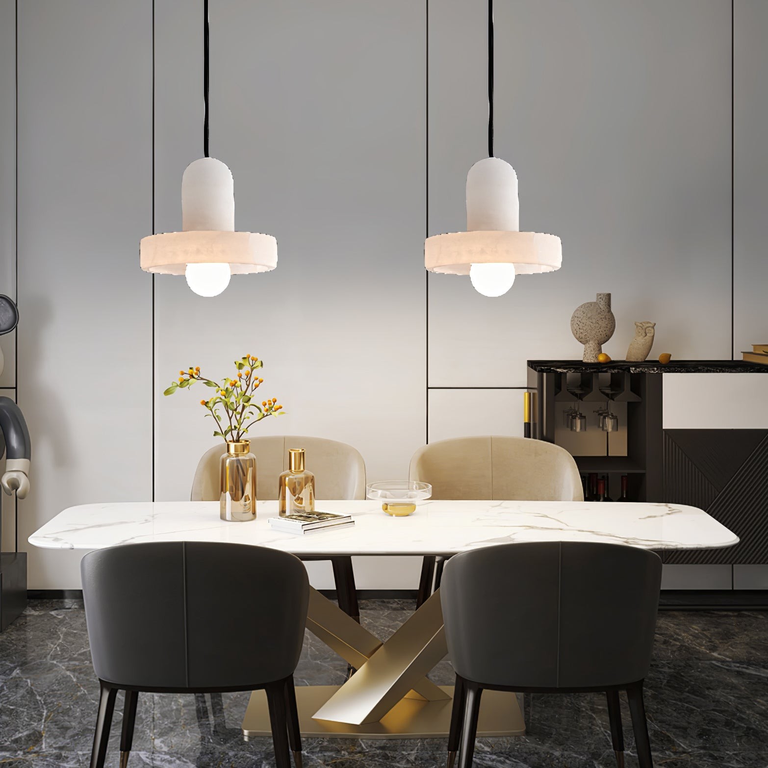 Elegant Creative White Alabaster Pendant Light K823