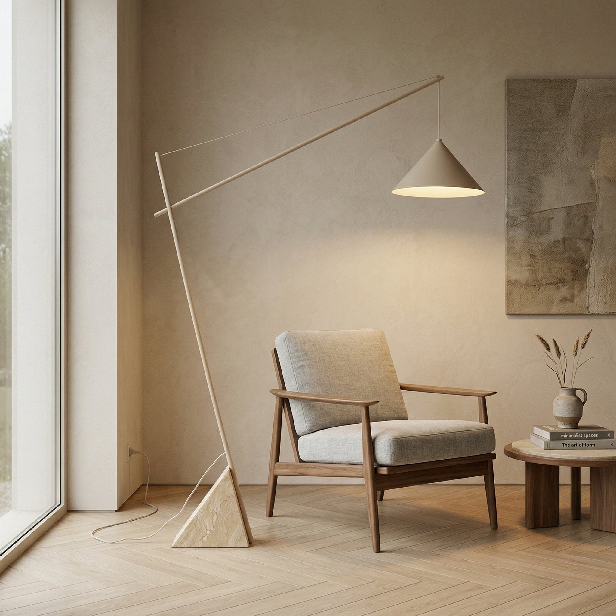Grande Travertine Floor Lamp D706