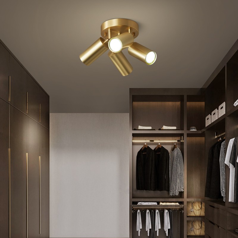Brass LED Spot Ceiling Light