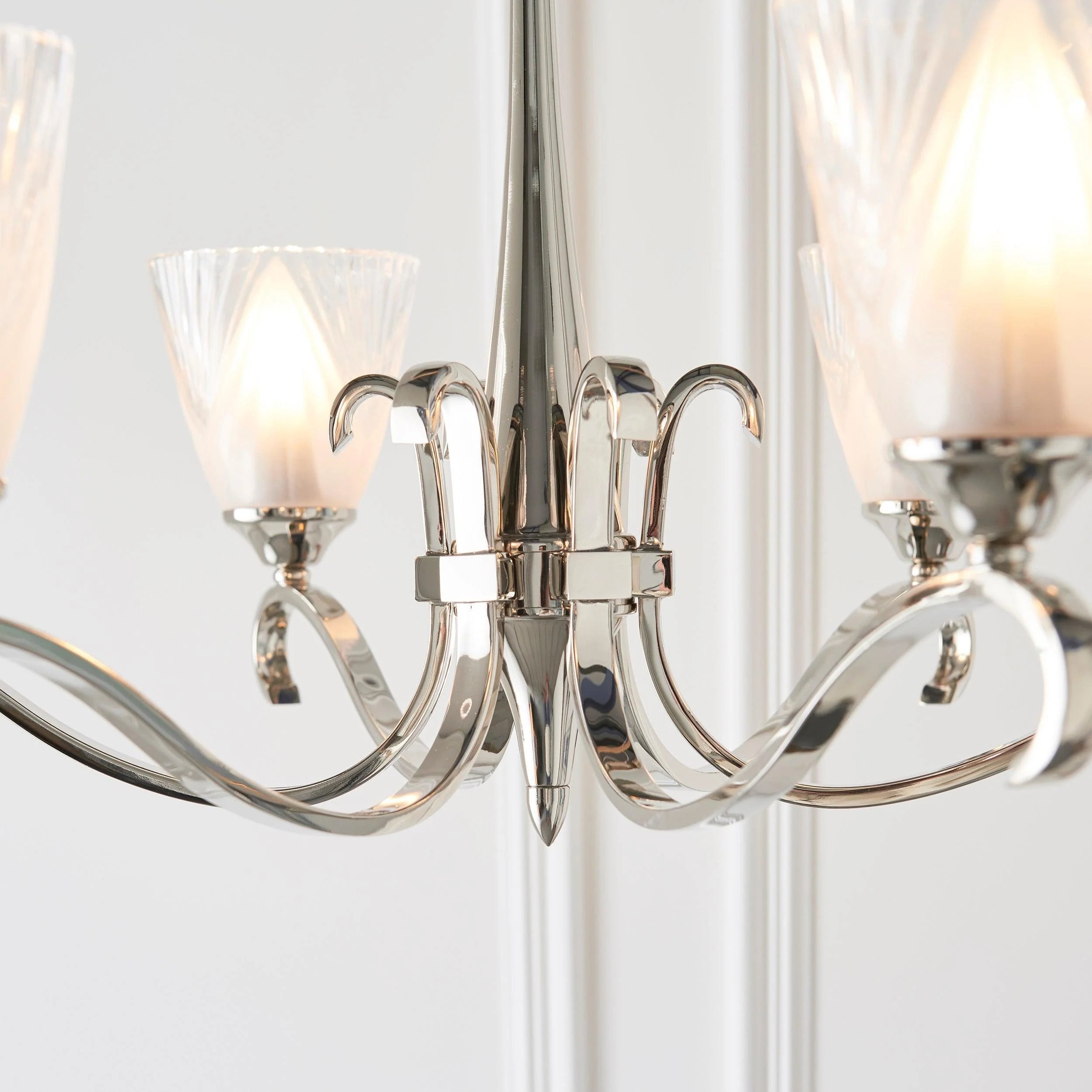 Lunetal Multi-Light Chandelier Crystal Accents Brass Finish - Modern Luxury for Dining Room K1895