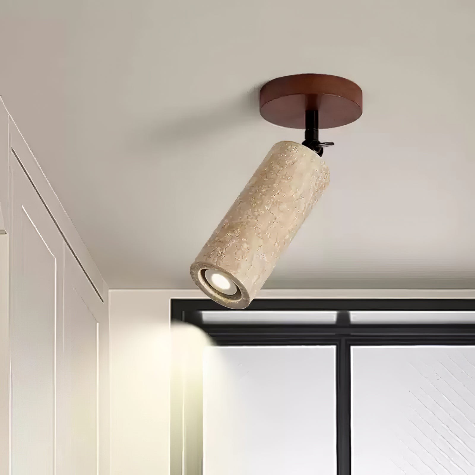 Wabi-Sabi Travertine Adjustable Wall Lamp K745