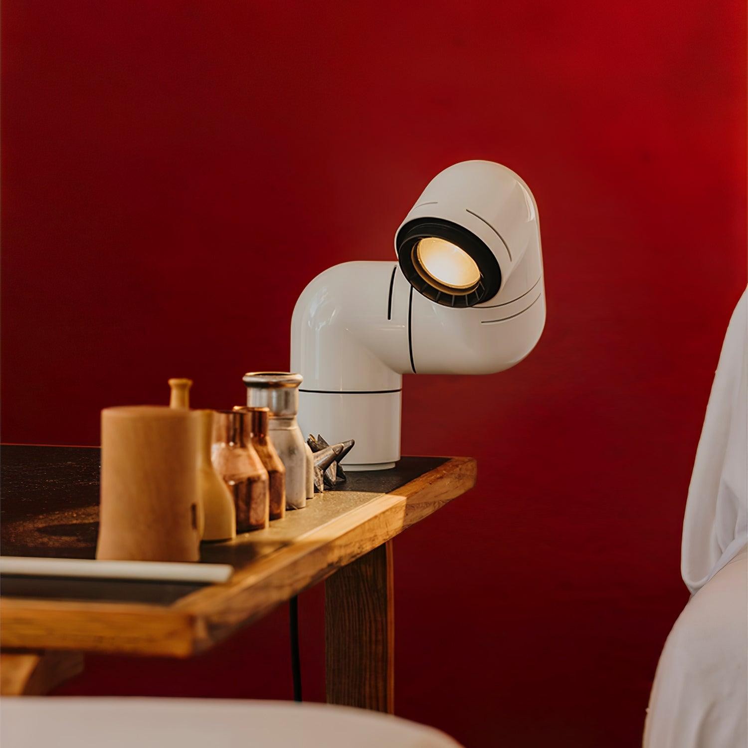 Red Tubular Table Lamp Suitable For Bedroom K686