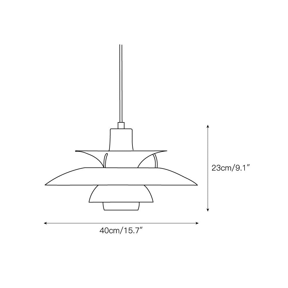 Gold Foil PH Pendant Lamp D762