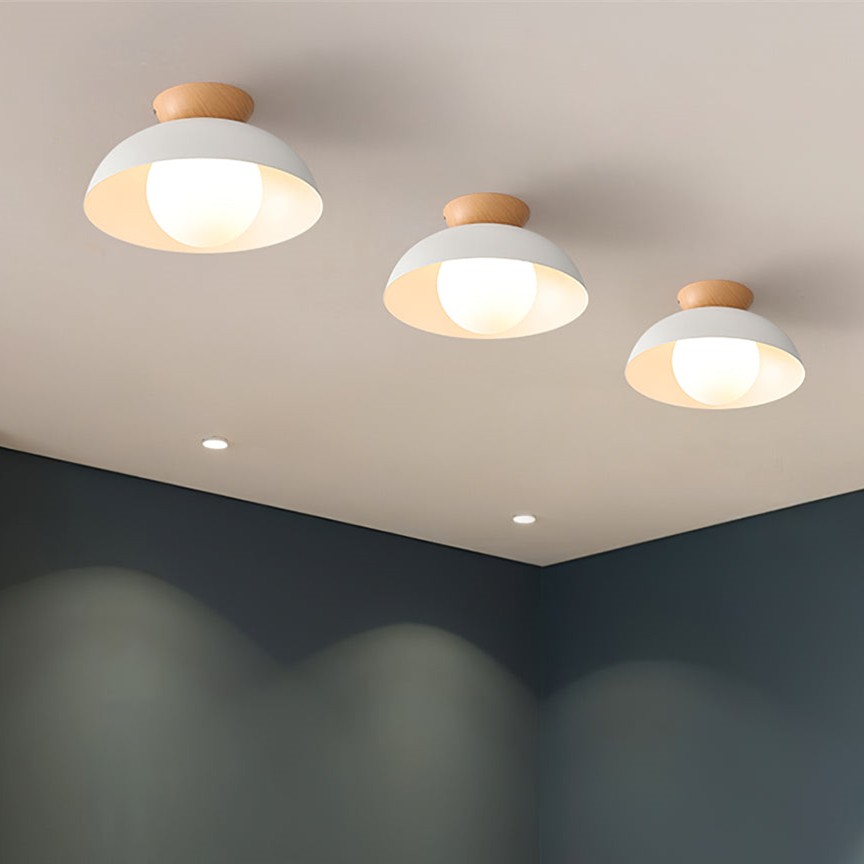 Scandinavian Iron Bowl Energy Efficient Ceiling Light K143