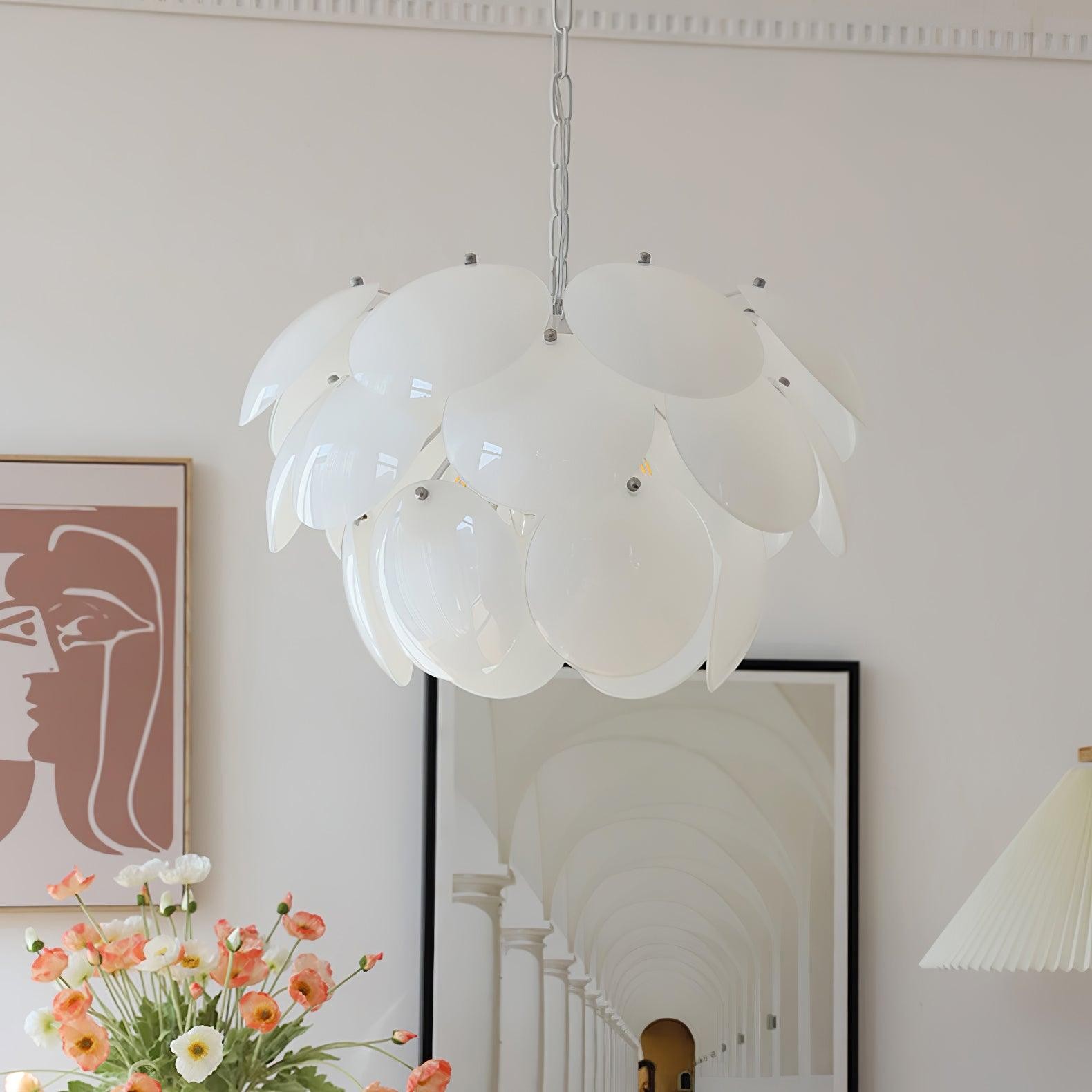 Luxury Fashion Luminous Petal Glass Chandelier K473