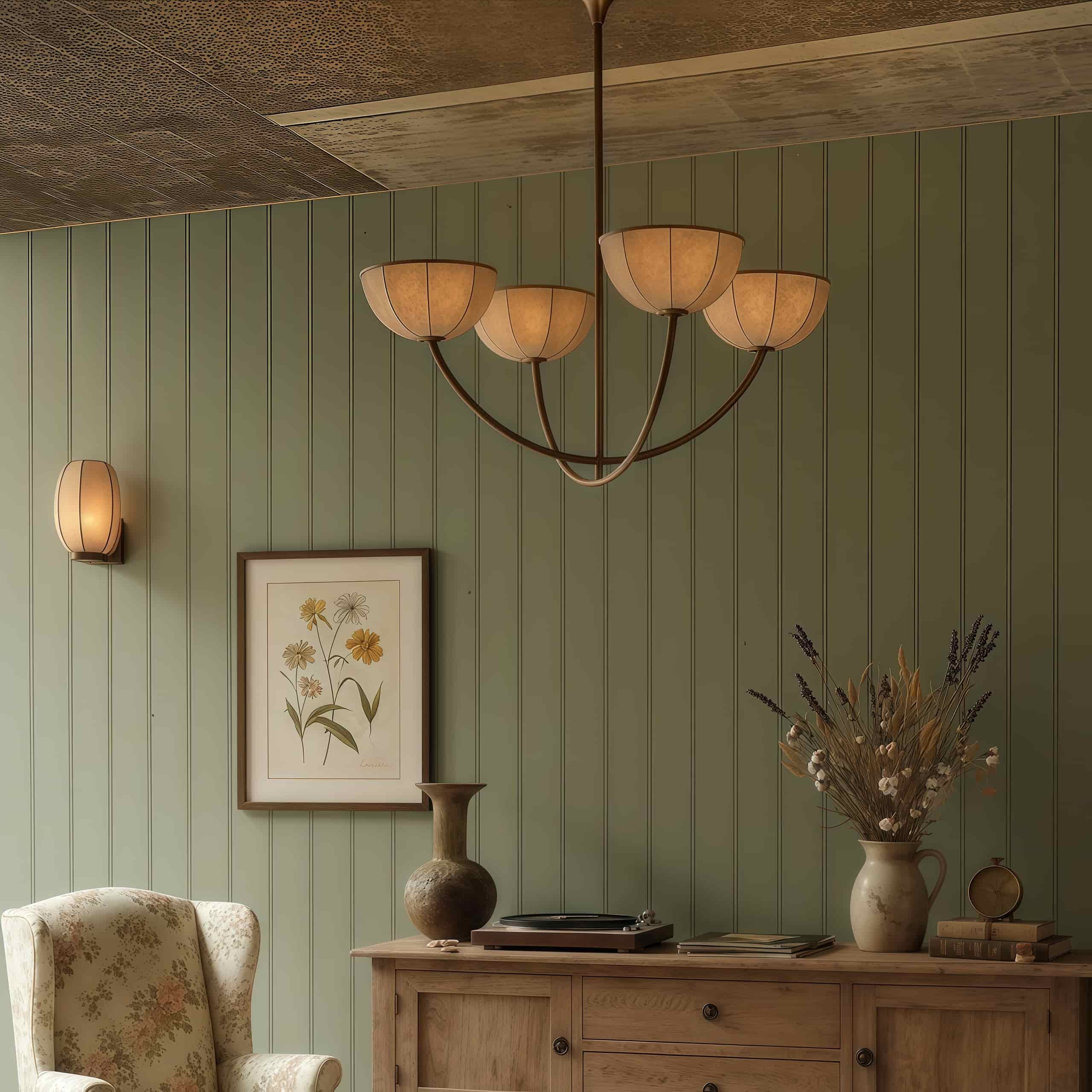 Loomis Minimalist Fabric Chandelier - Soft Ambient Lighting for Kitchen Island K2355