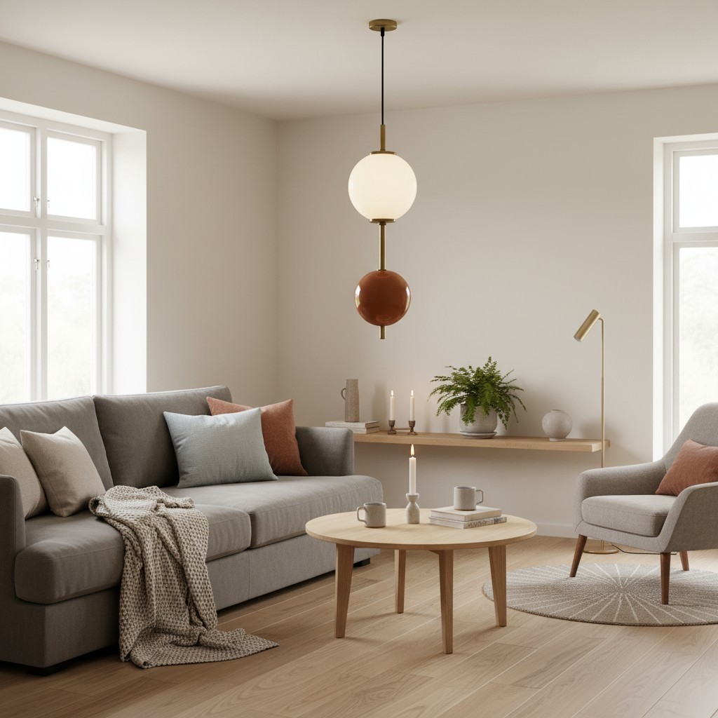 Cream Style Globe Bubble Pendant Light K154