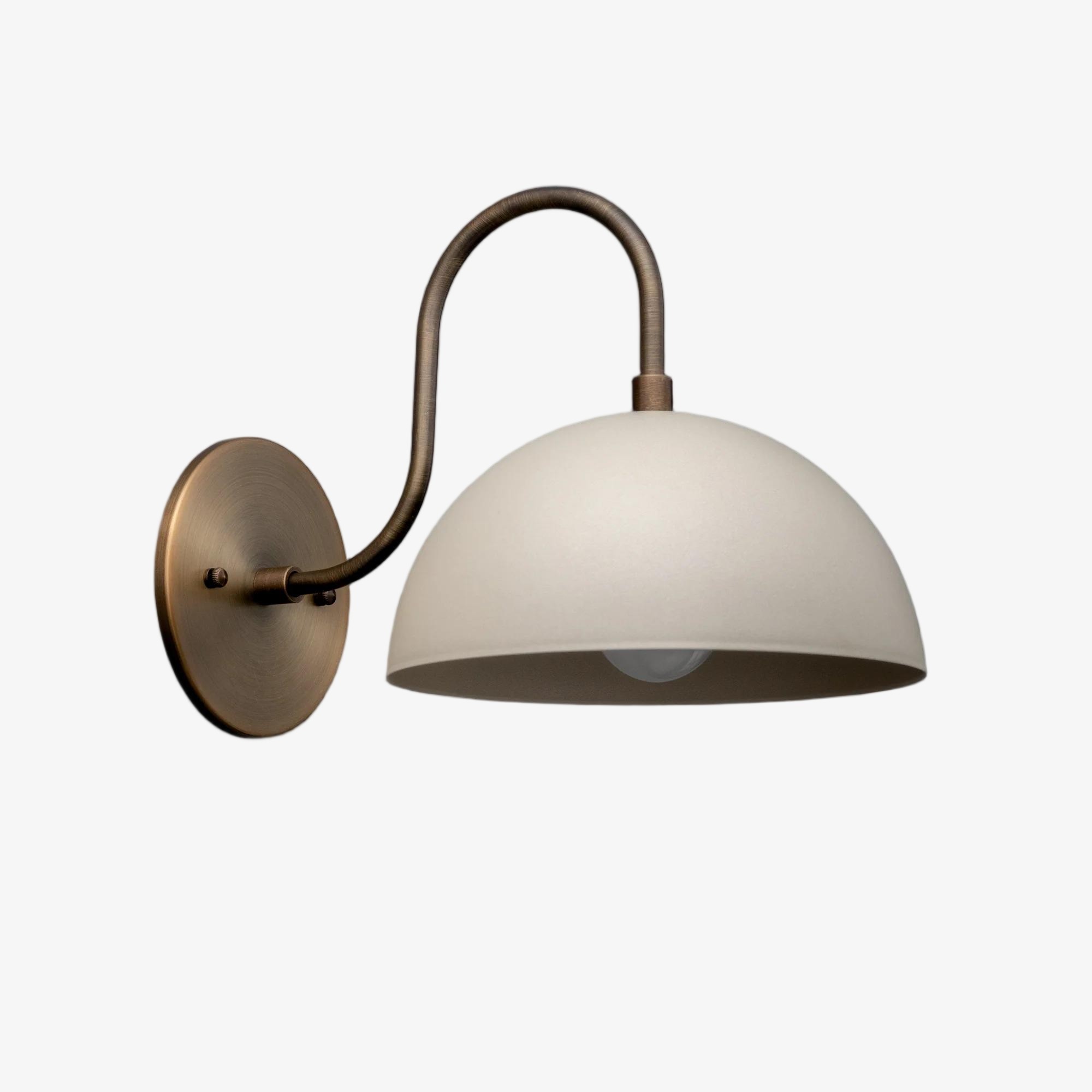 Curva Curved Dome Shade Wall Sconce – Mid-Century Modern Versatile Indoor Lighting K1542