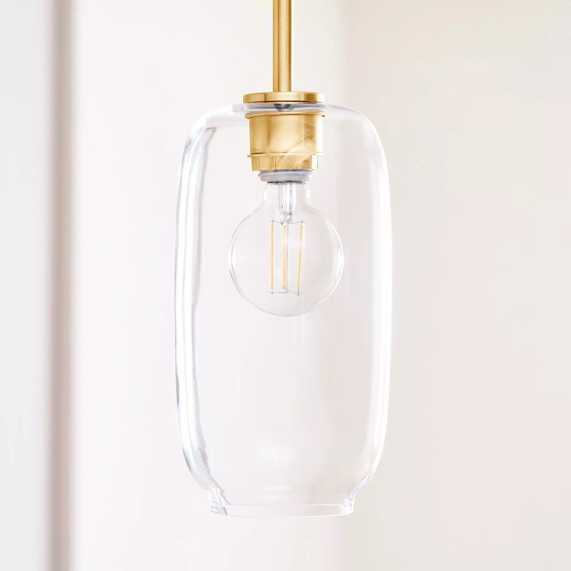 Lumivelle Pebble Pendant Light - Adjustable Glass Shade - Modern Lighting K1403