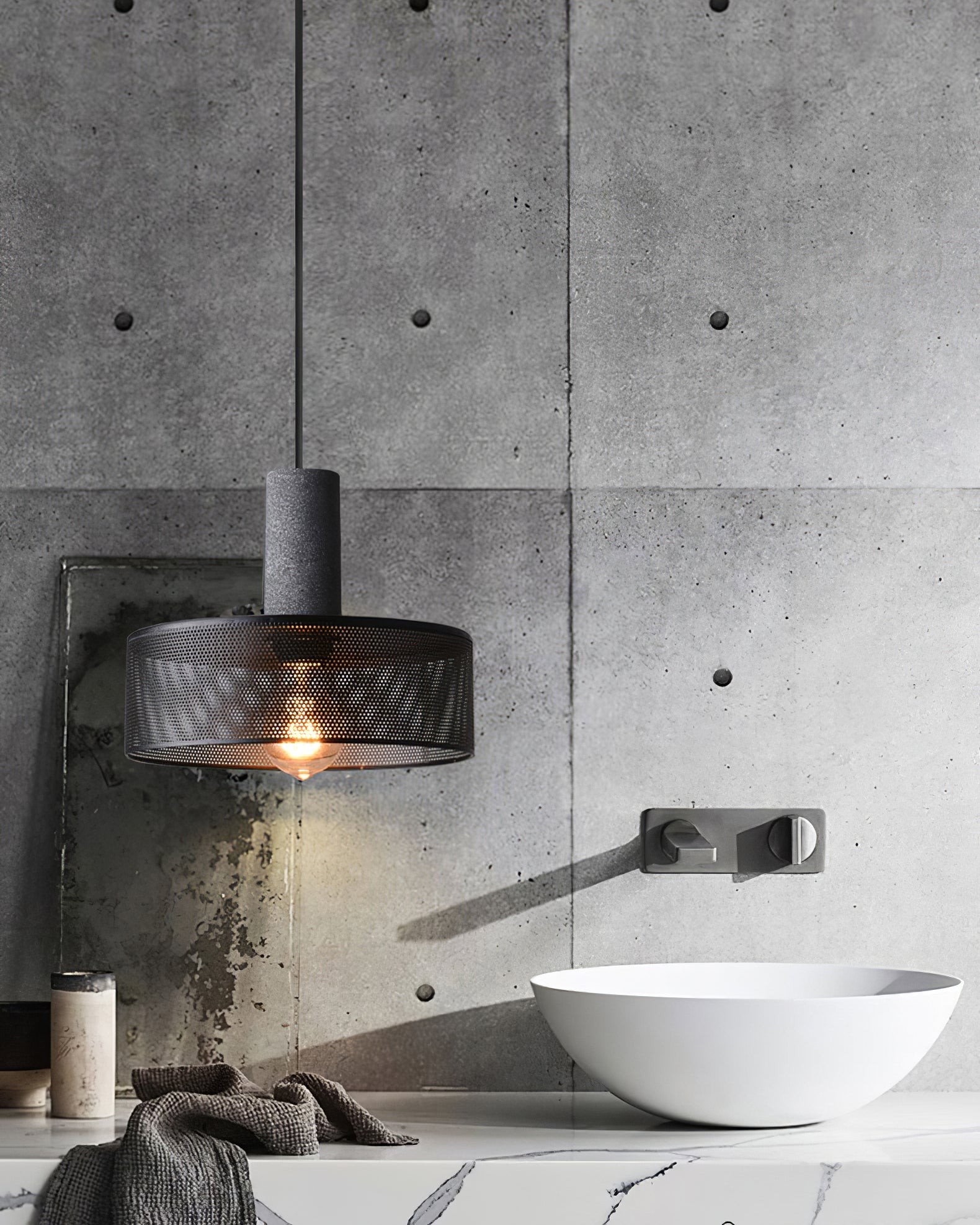 Cement Mesh Pendant Light K308