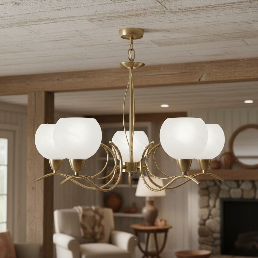 Armicora Multiple Lights Antique Chandelier - Elegant Metal Finish for Dining Rooms or Living Areas K1908