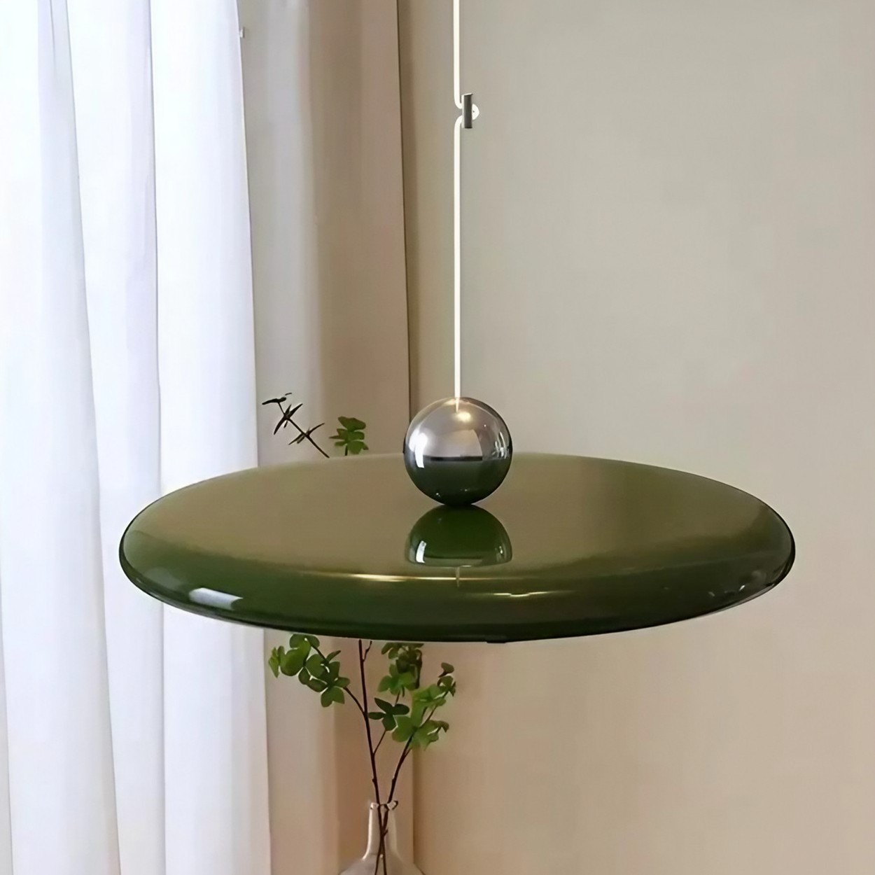 Simple Modern Adjustable Swing Arm Disc Pendant Lamp K705
