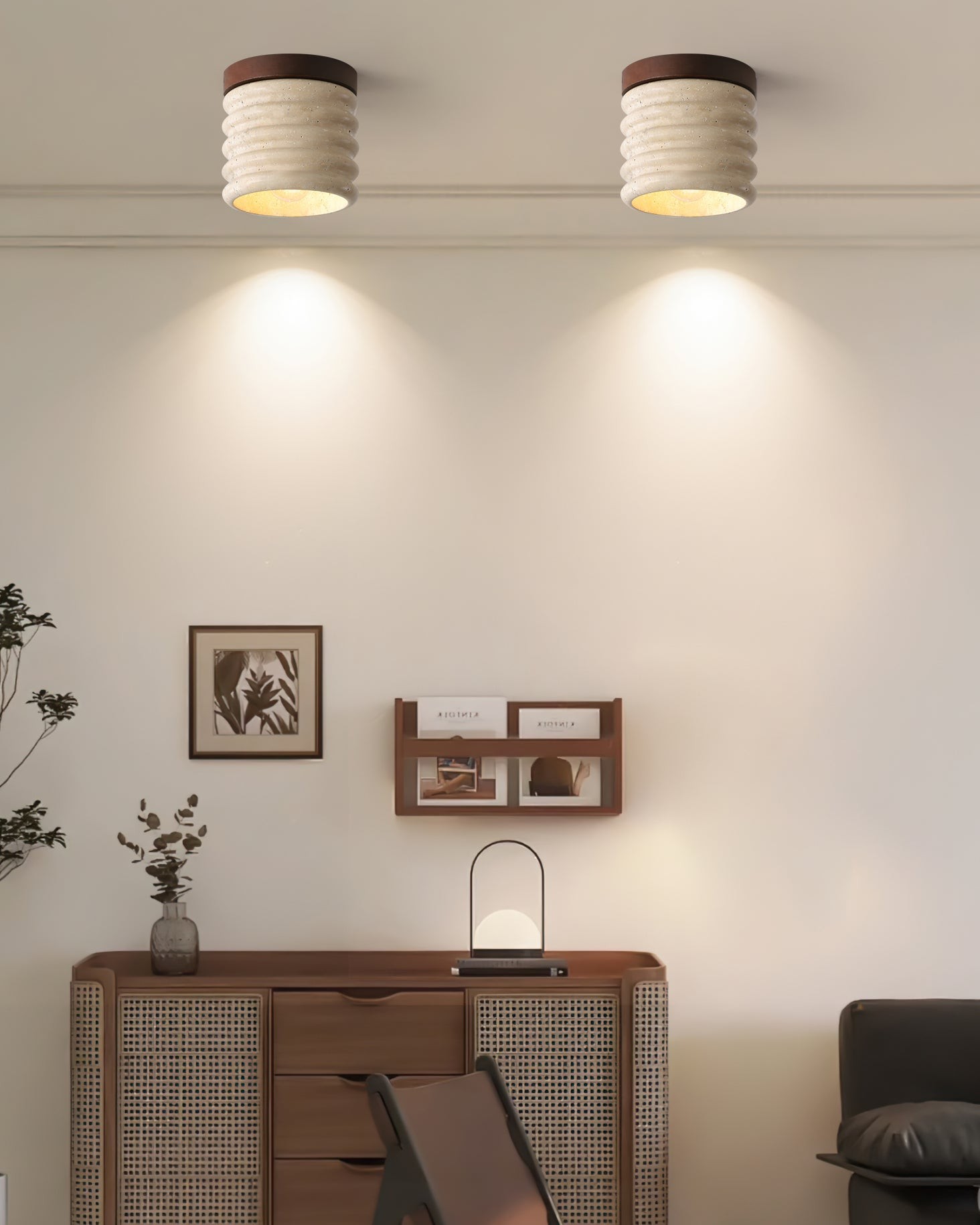 Vaarnii Travertine Ceiling Lamp K1092