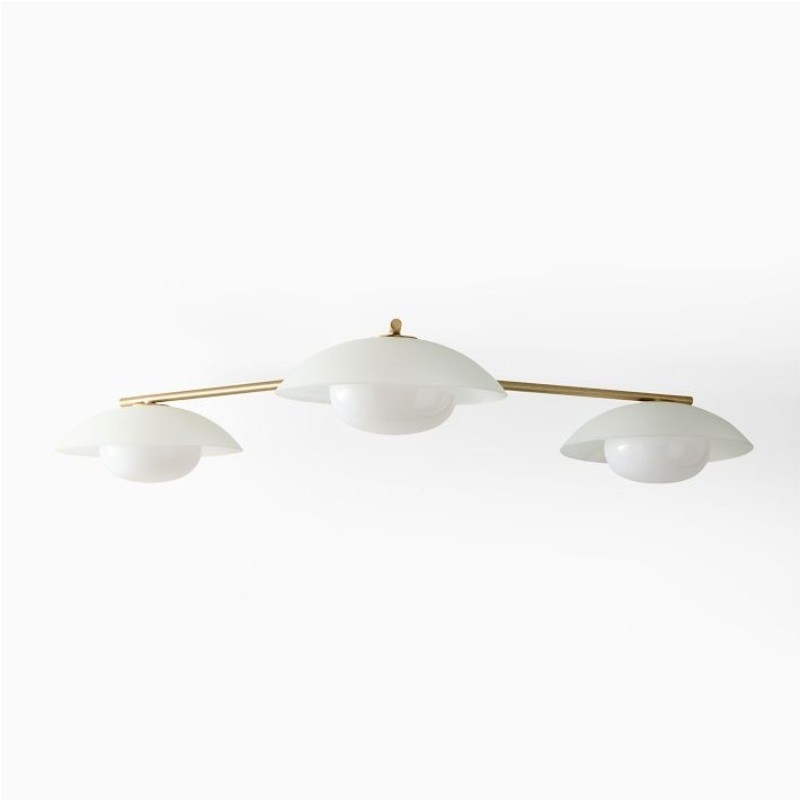 Elorina 3-Light Flush Mount Glass/Metal Ceiling Light - A Stylish Fixture for Modern Spaces K1292