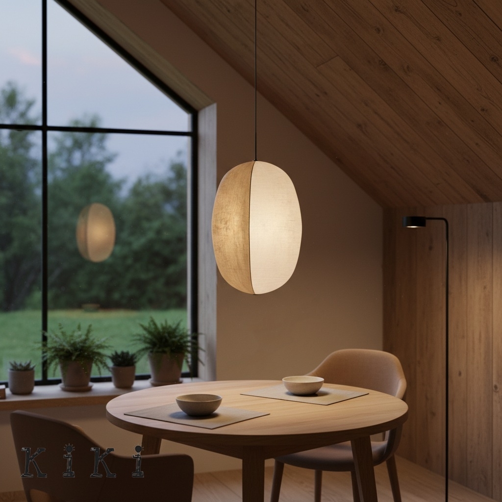 Diora Modern Silk Finish Pendant Lamp - Wabi Sabi Style Lighting for Interiors K1760