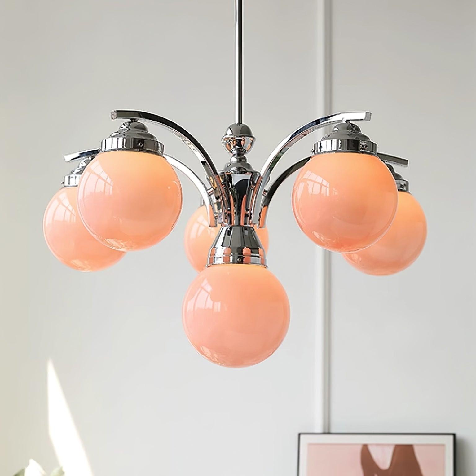 French Elegant Glass Orb Chandelier K596