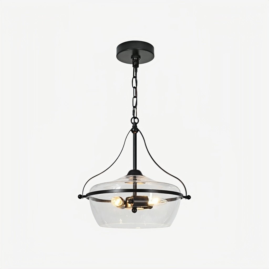 Lirra Modern Bowl Glass Pendant Lamp - Elegant Light Fixture for Dining Table K1732