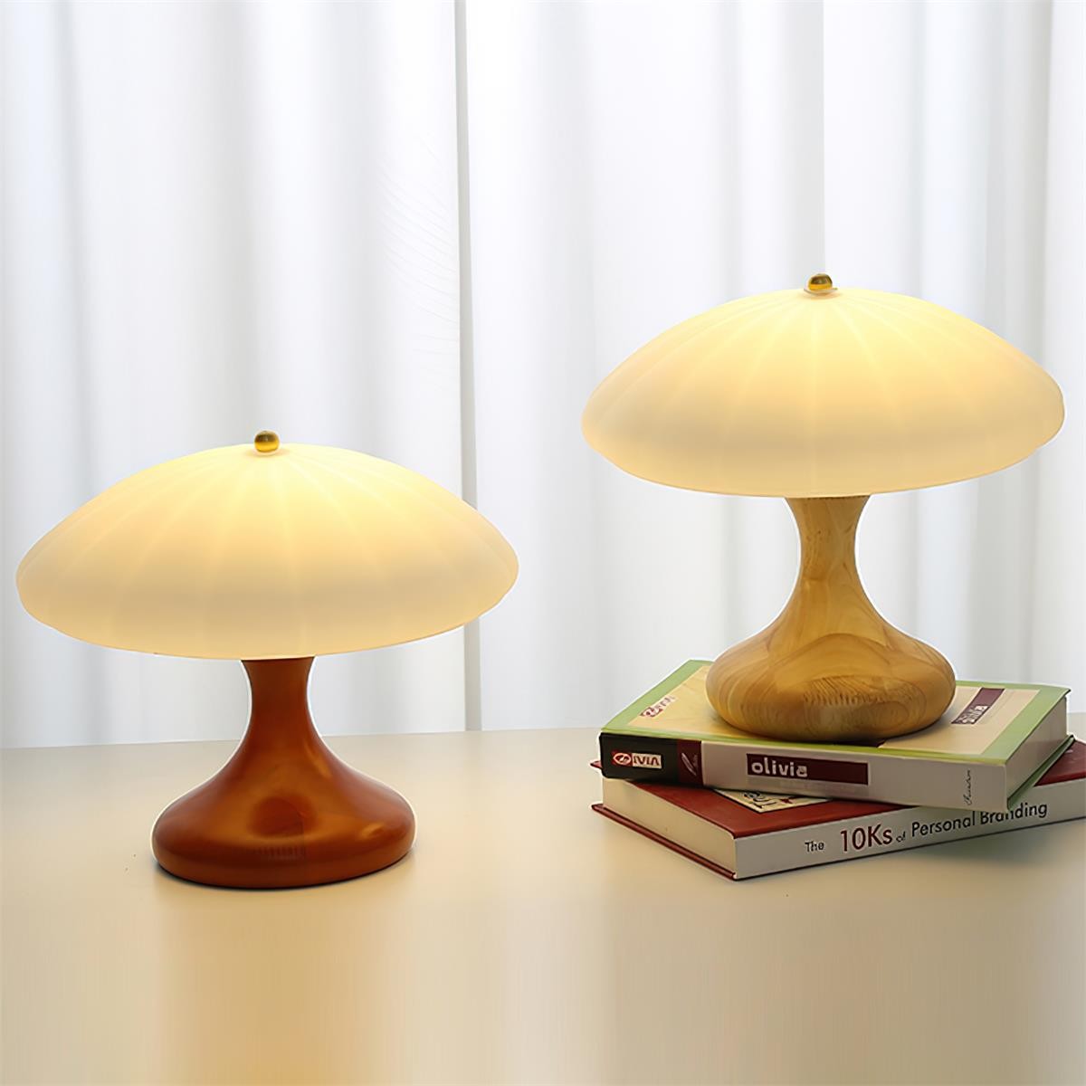 Mushroom Shape Curved Table Lamp K697