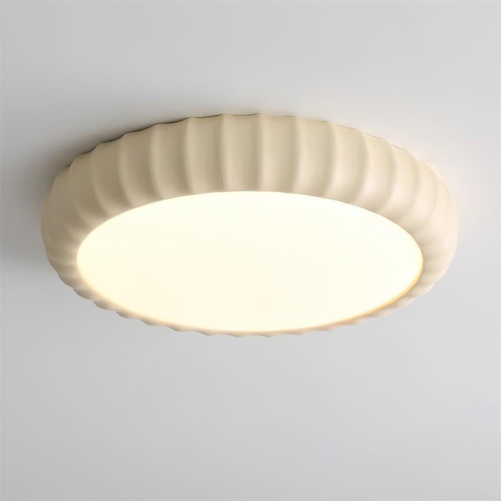 Simple Cream Style Wave Round Ceiling Light K446