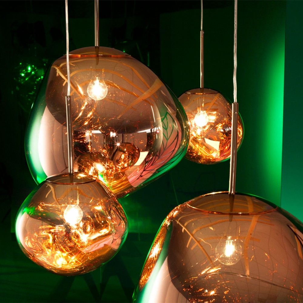 Sleek Glass Lava Pendant Lamp - Modern Lighting Fixture for Dining Area K806