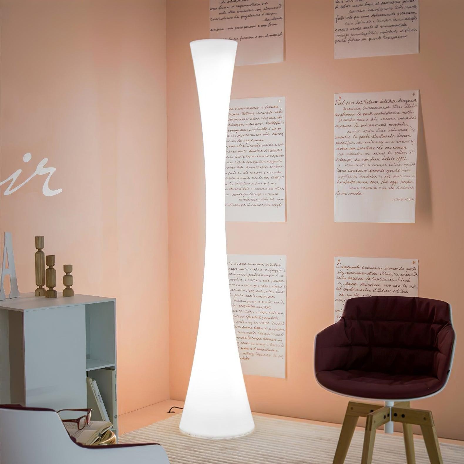 Romantic Simple White Column Floor Lamp K819