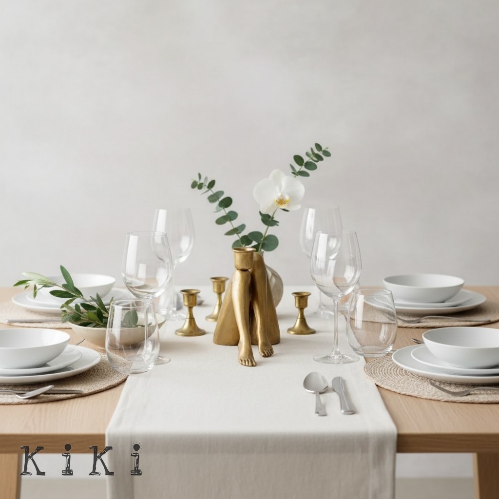 Kickra Sexy Legs Candle Holder - Modern Metal Base for Dining Table and Home Decor K2221