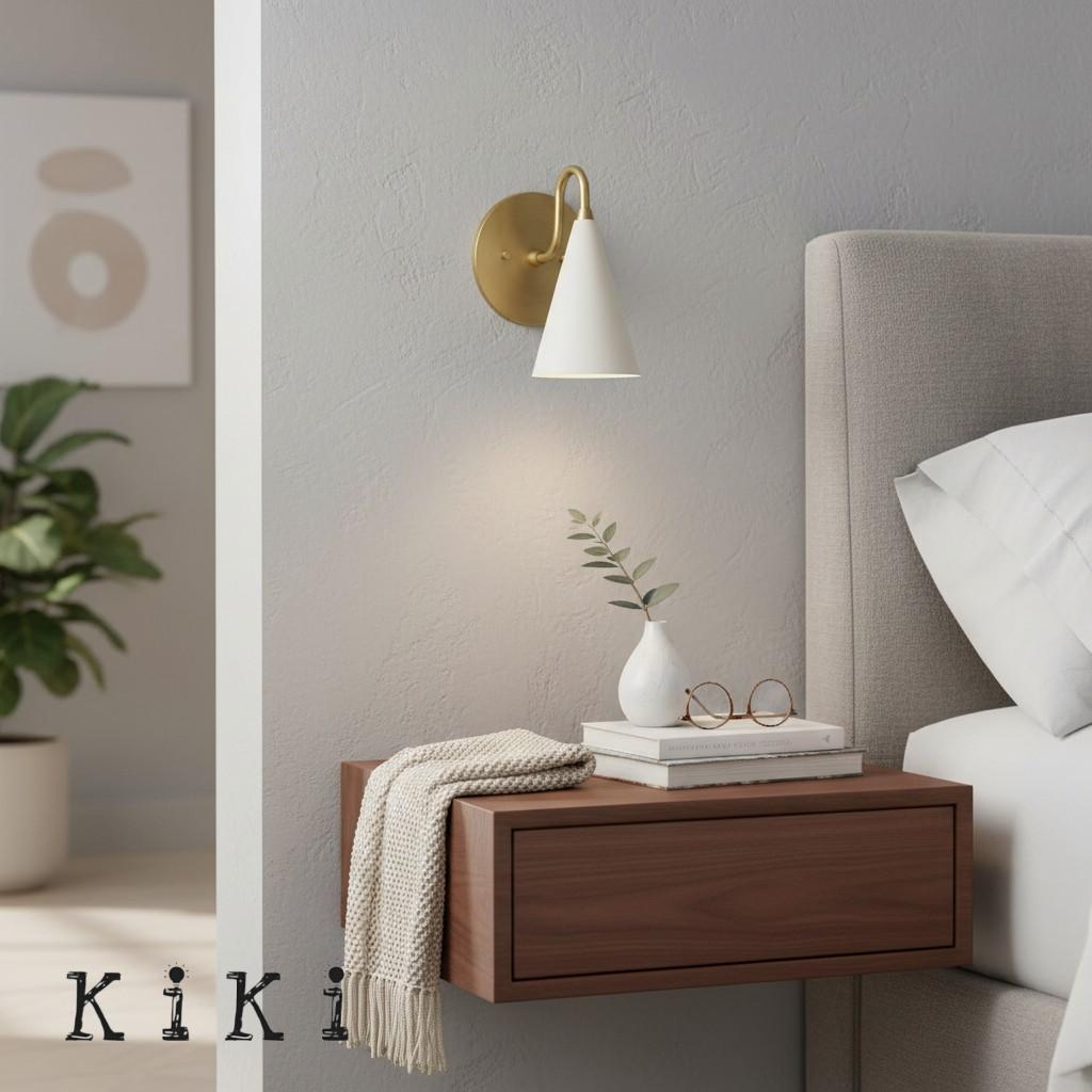 Curva Metal Cone Wall Lamp - Classic Vintage Accent Lighting for Hallway K1736
