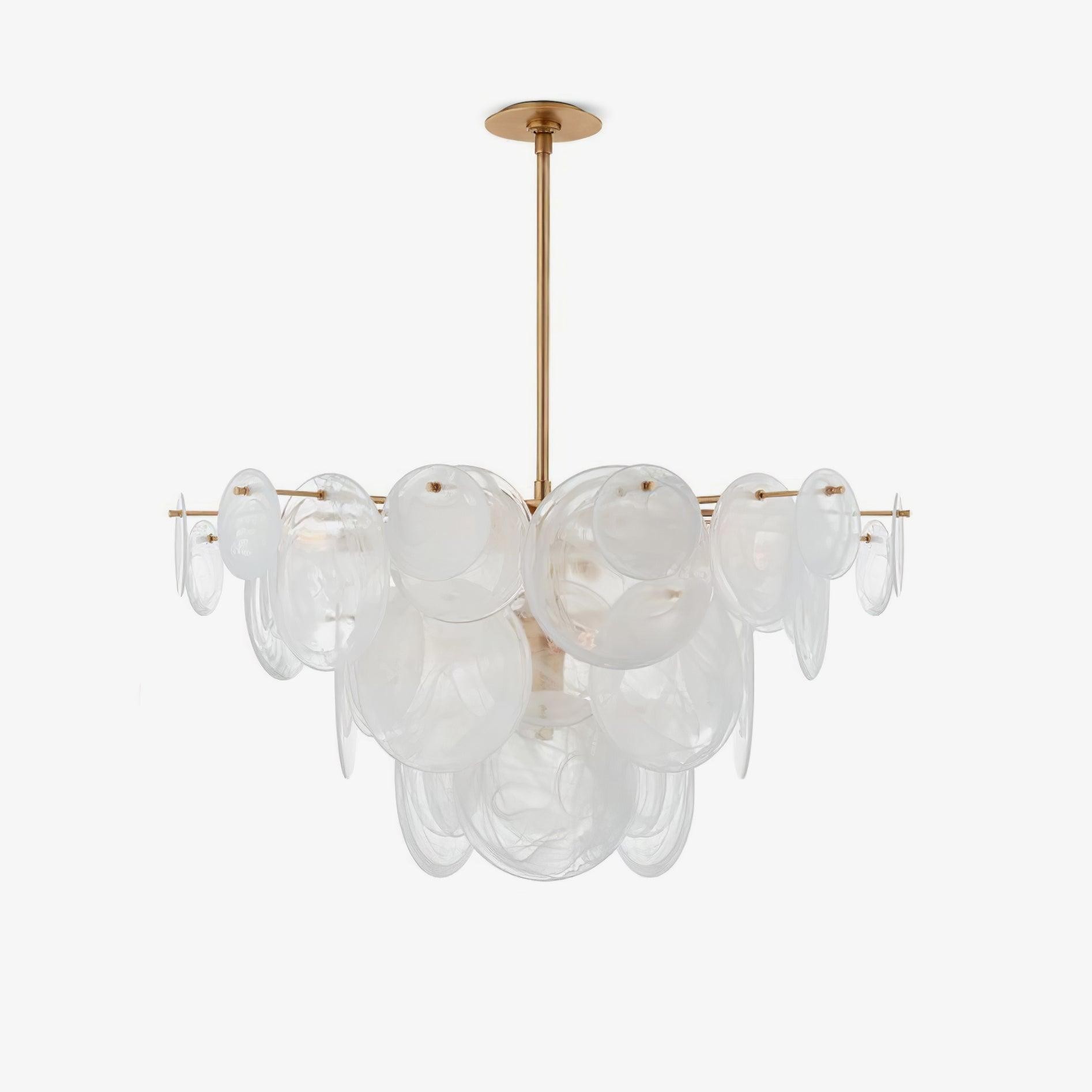 Brass Discs Cascading Chandelier K273