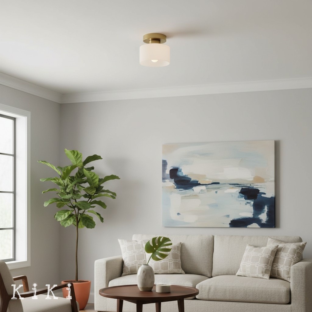 Morandi Cylinder Ceiling Light - Minimalist Flush Mount for Indoor Spaces K893