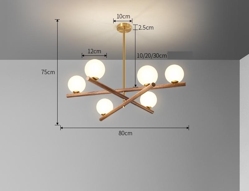 Minimalist Line Ball Chandelier
