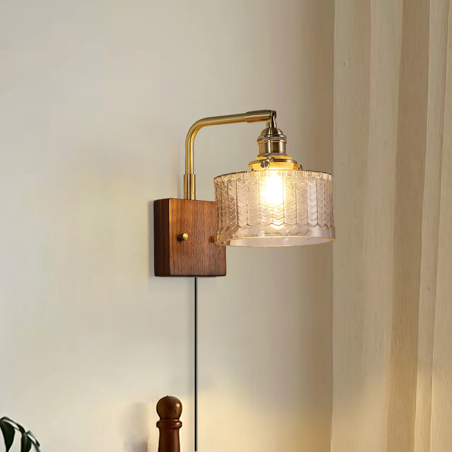 Vintage Plug In Wall Lamp for Bedroom K303