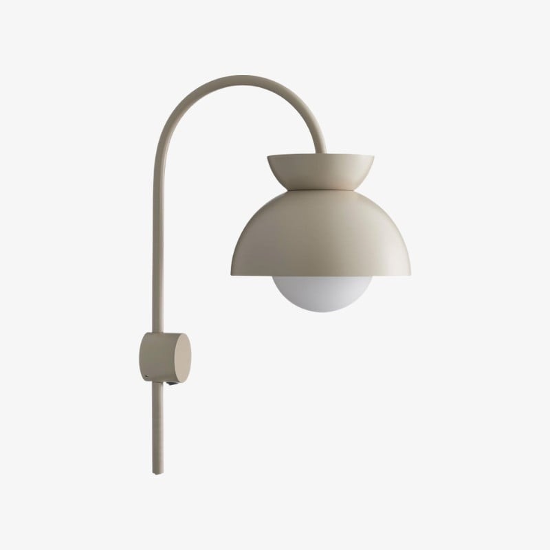 Aurelia Wall Lamp with Tiered Dome Design in Modern Metal for Bedroom or Hallway K1745