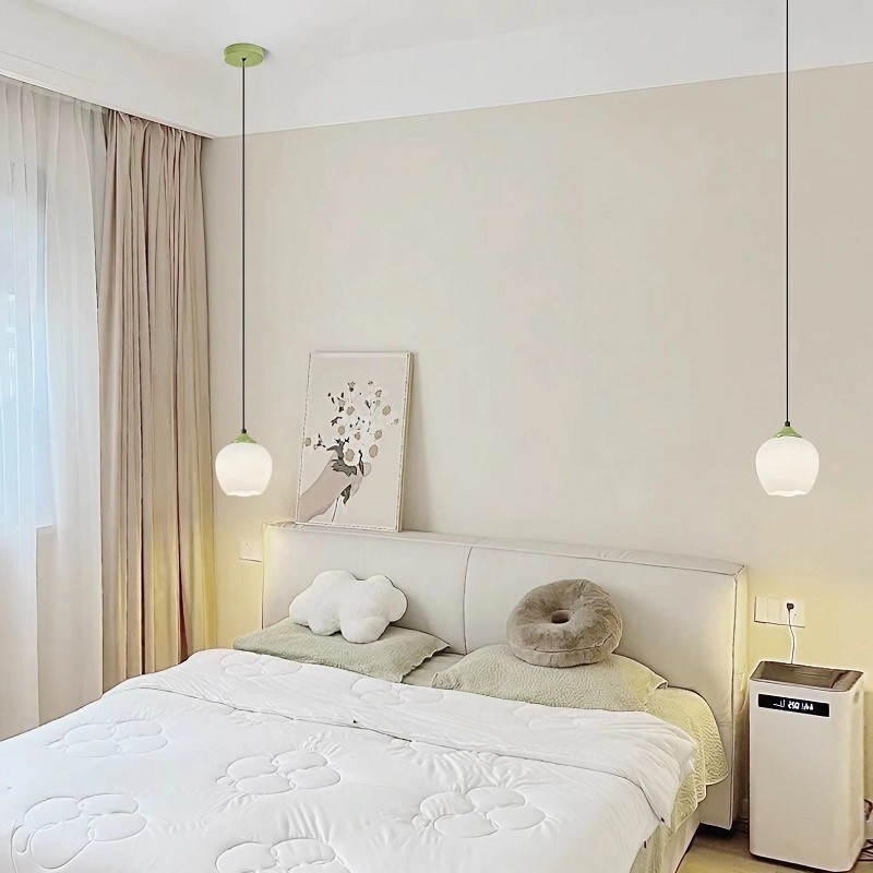 Flower Bud Milk Glass Pendant Light K14