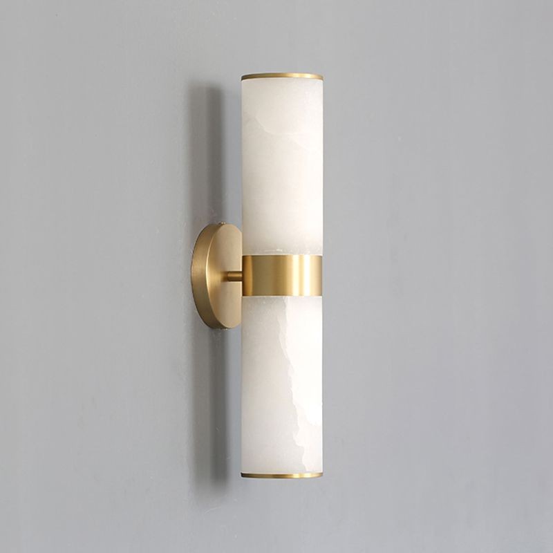 Modern Double Head Metal Brass Stone Vanity Wall Lamp K314