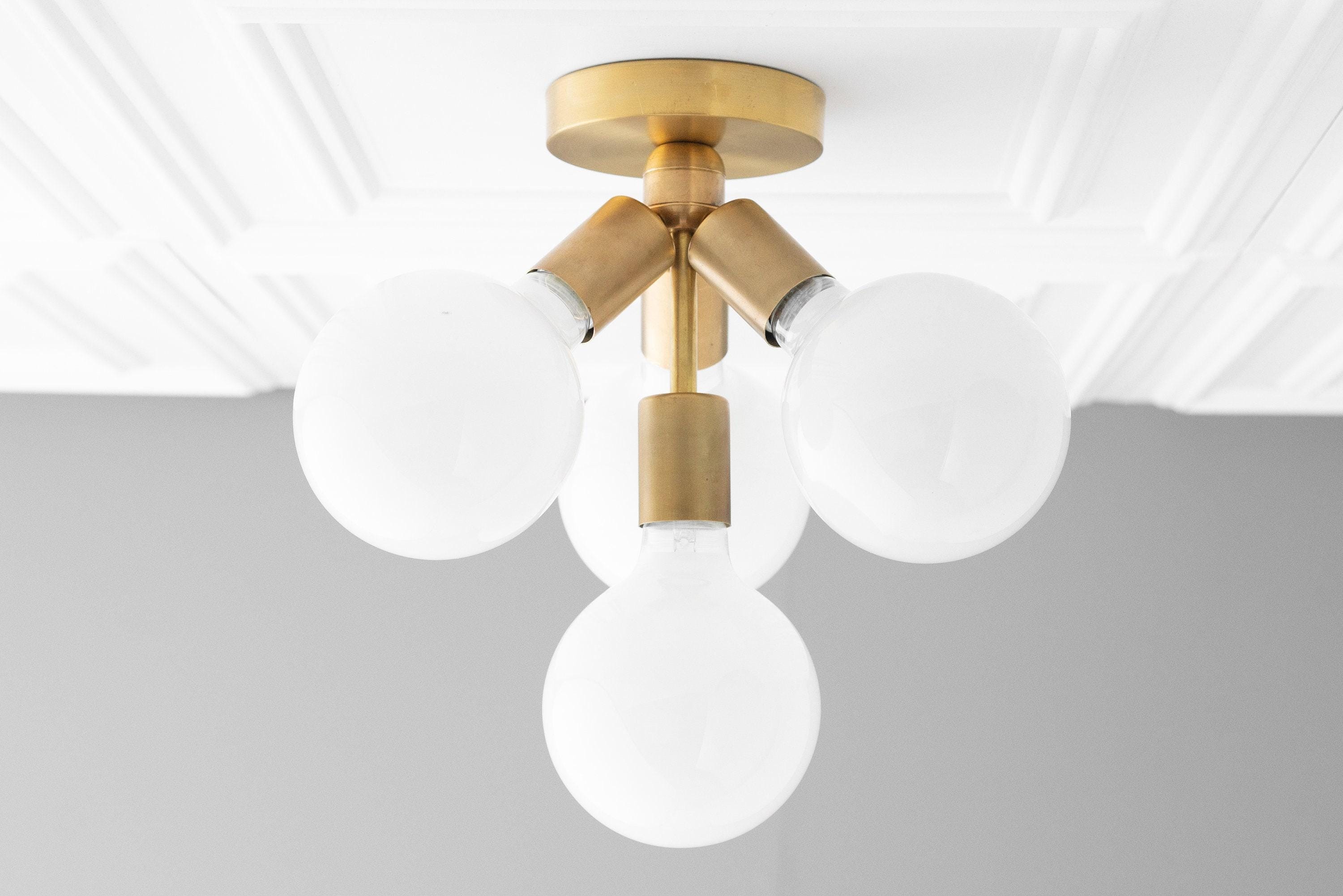 Glorica Glass Flush Mount Light - Globe Ceiling Fixture Modern K1505