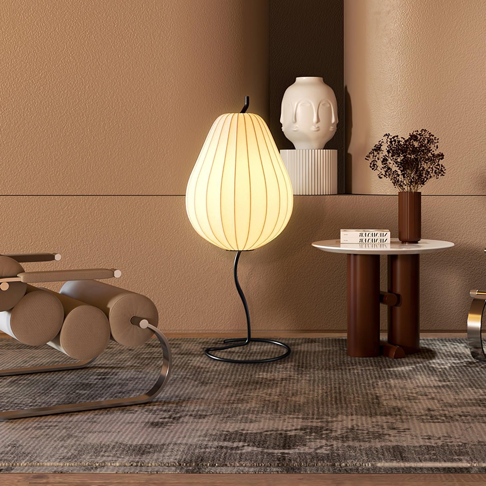Pear-shaped Shite Floor Lamp Suitable For Living Room K581