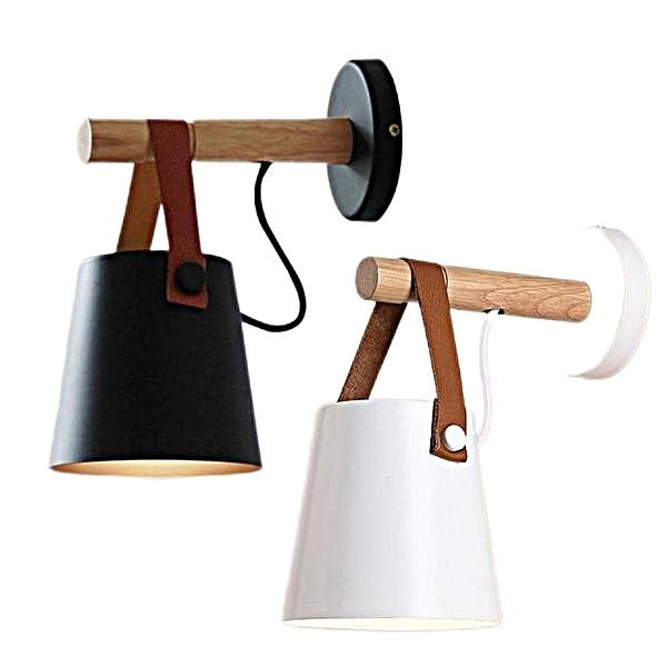 LED Wooden Nordic Strap Wall Light