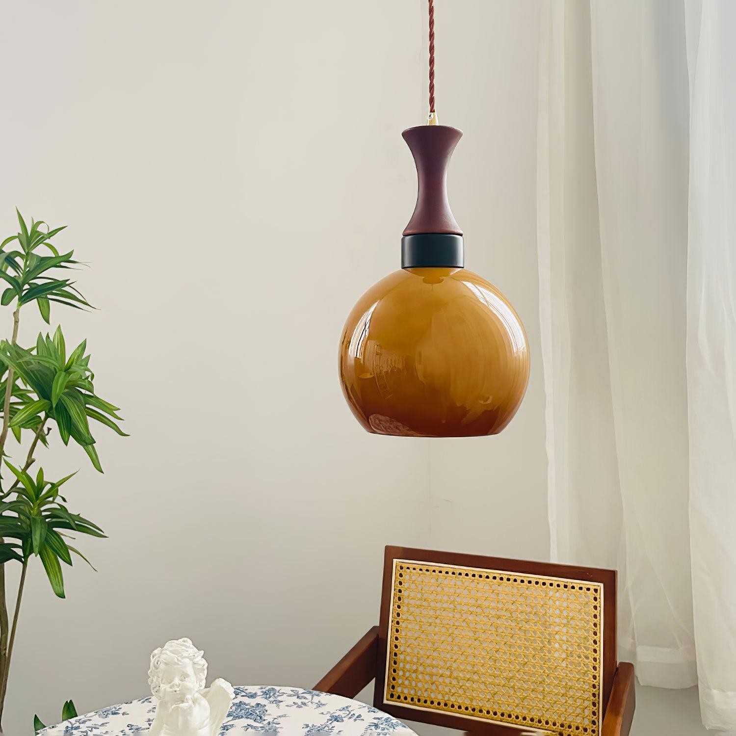 Spherical Orange Practical Luxury Pendant Lamp K561