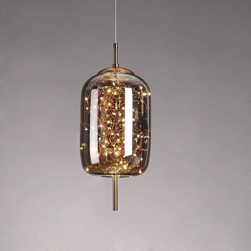 Scandinavian Cylinder Oval Glass Pendant Light K333