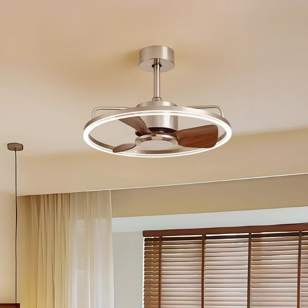 Retro Bauhaus Round Led Ceiling Fan Light K1109