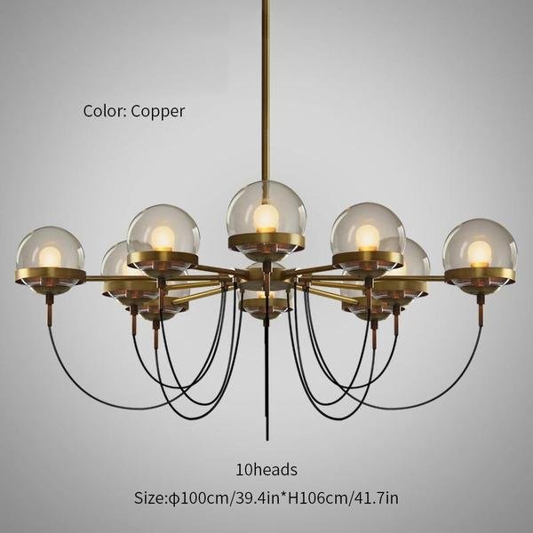 Glass ball chandelier