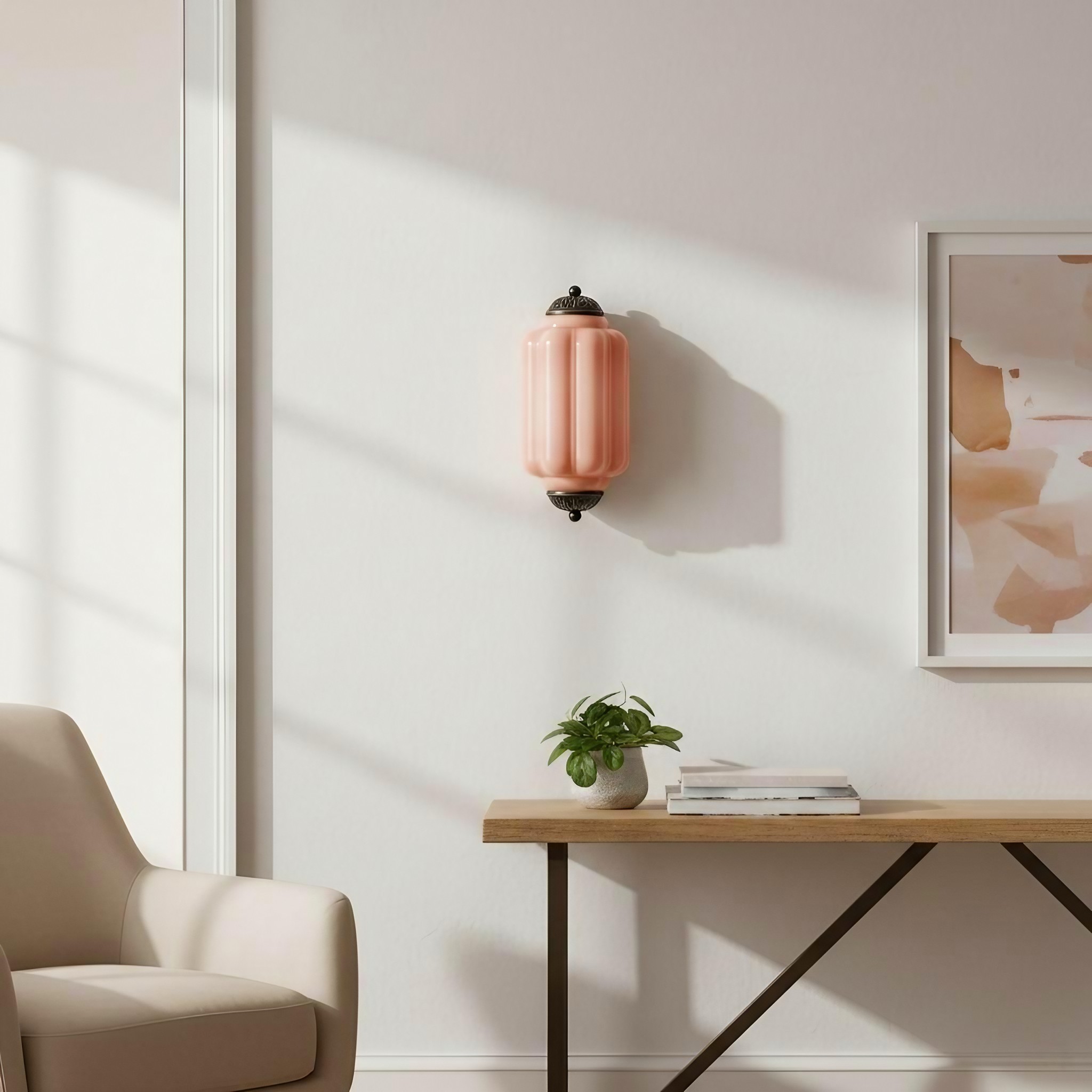 Eloise Long Pumpkin Retro Glass Recessed Wall Lamp K865