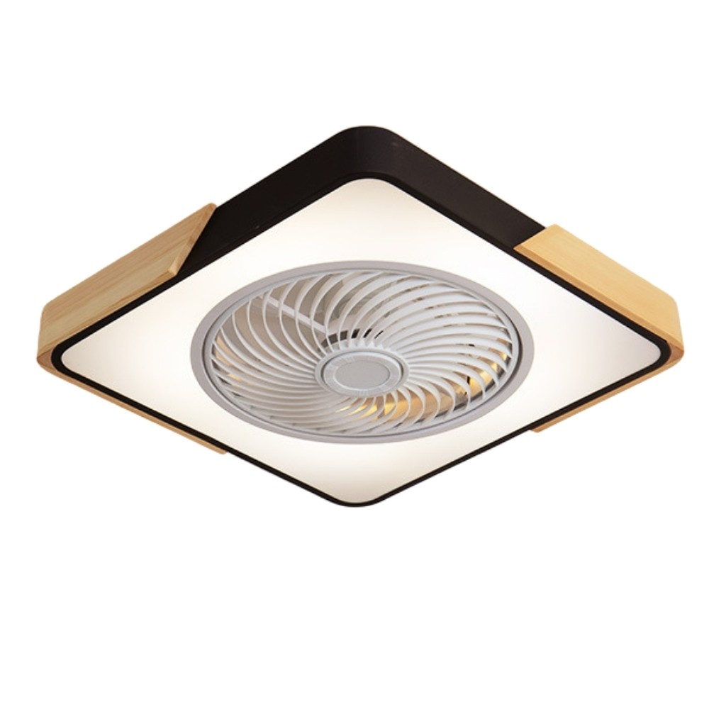 Scandinavian Wooden Round Led Ceiling Fan Light K1110