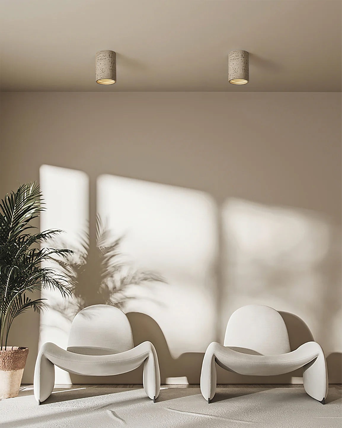Modern Wabi-Sabi Cylindrical Ceiling Lamp K297
