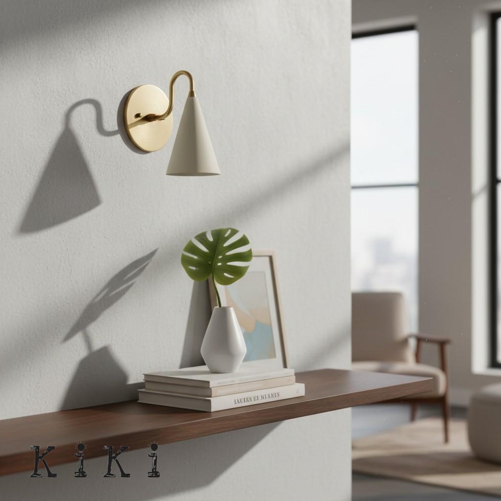 Curva Metal Cone Wall Lamp - Classic Vintage Accent Lighting for Hallway K1736